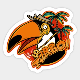 Toucan Turbo (front print) Sticker